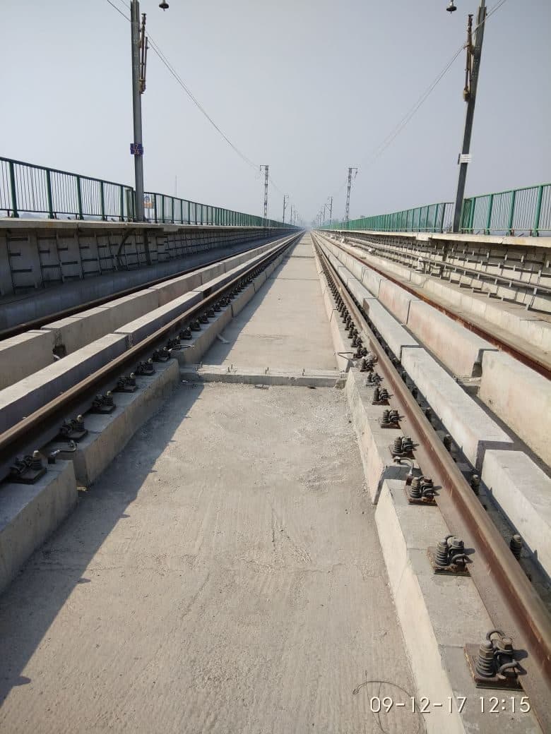 Elevated ballastless track — Chennai Metro Phase-1 Extension