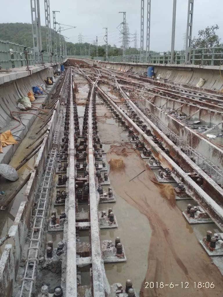 Depot turnouts under construction